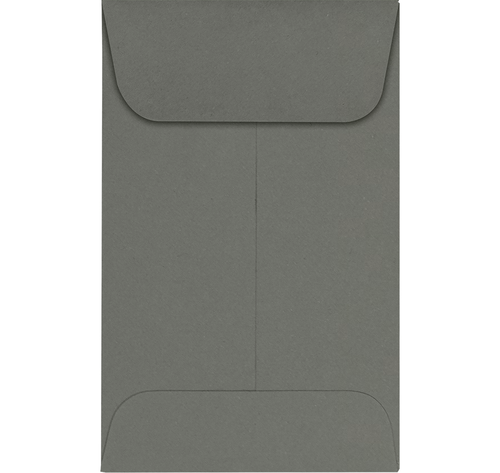 Smoke Gray 1 Coin Envelopes Open End (2 1/4 x 3 1/2)