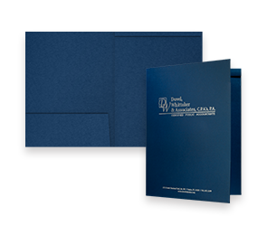 9 x 12 Presentation Folders - One Pocket (Left) w/ Document Attachment Tab & 1/4” Double Scored Spine | Folders.com