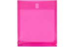 9 3/4 x 11 3/4 Plastic Expansion Envelopes with Hook & Loop Closure - Letter Open End - 1 Inch Expansion - (Pack of 12) Fuchsia Pink