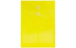 9 3/4 x 14 1/2 Plastic Envelopes with Button & String Tie Closure - Legal Booklet - (Pack of 12) Yellow
