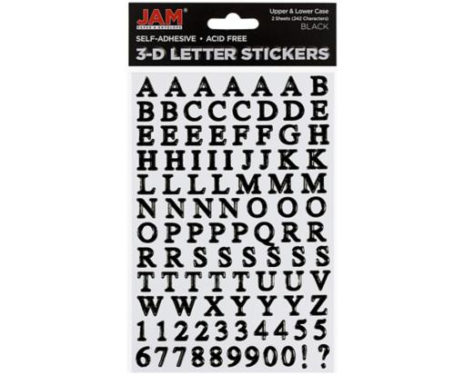 Monochrome Letter Stickers, Black and White Stickers, Alphabet