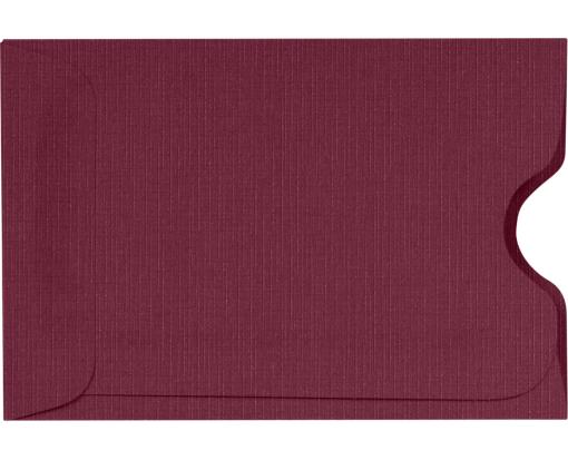 Credit Card Sleeve (2 3/8 x 3 1/2) Burgundy Linen