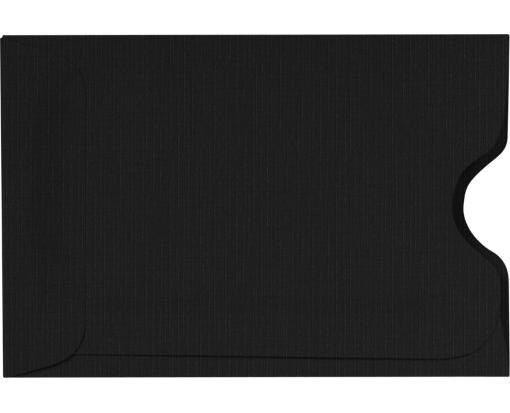 Credit Card Sleeve (2 3/8 x 3 1/2) Black Linen