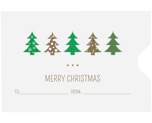 Credit Card Sleeve (2 3/8 x 3 1/2) Christmas Trees