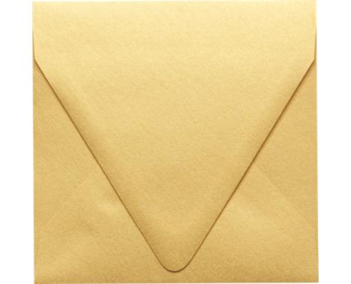 5 x 5 Square Contour Flap Envelope Gold Metallic
