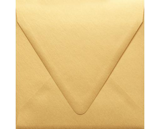 6 1/2 x 6 1/2 Square Contour Flap Envelope Gold Metallic