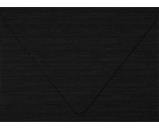 A1 Contour Flap Envelope (3 5/8 x 5 1/8) Black Linen