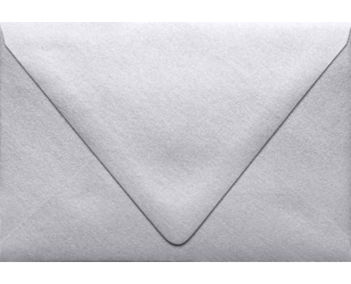 A4 Contour Flap Envelope (4 1/4 x 6 1/4) Silver Metallic