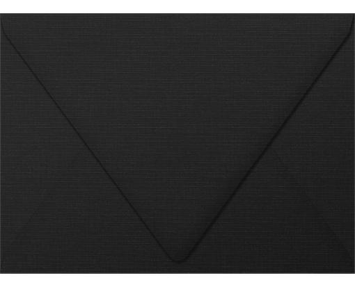 A6 Contour Flap Envelope (4 3/4 x 6 1/2) Black Linen