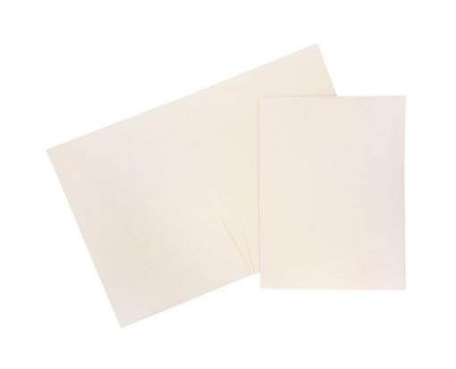 Two Pocket Linen Presentation Folders (Pack of 6) Ivory