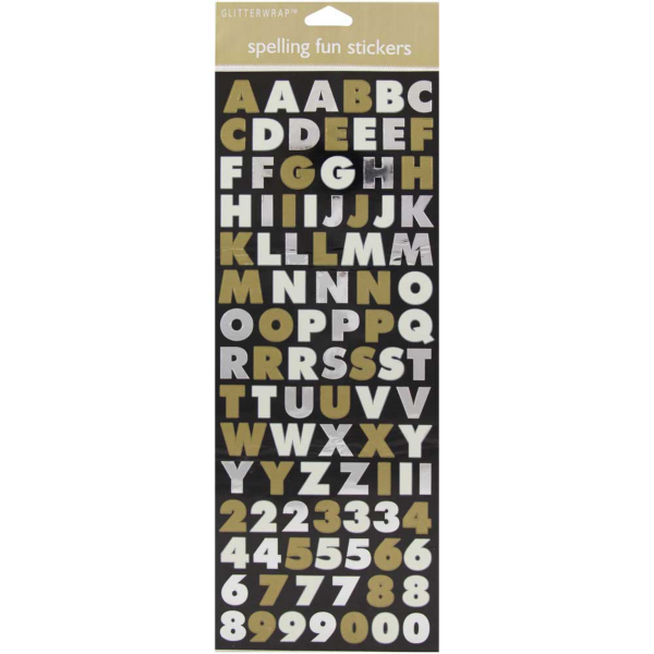 Blank Alphabet Sticker Label (Pack of 96)-Silver | Folders.com