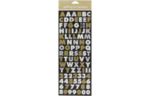 Alphabet Sticker Label (Pack of 242) Silver