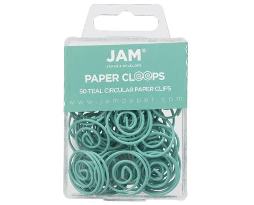 Circular Paper Clips (Pack of 50) Teal