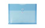 9 1/8 x 13 Plastic Envelopes with Button & String Tie Closure - Letter Booklet - (Pack of 12) Blue