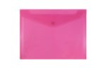 9 3/4 x 13 Plastic Envelopes with Snap Closure - Letter Booklet - (Pack of 6) Fuchsia Pink