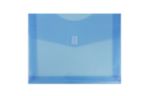 9 3/4 x 13 Plastic Envelopes with Hook & Loop Closure - Letter Booklet - (Pack of 6) Blue