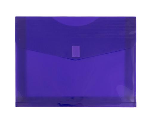 9 3/4 x 13 Plastic Expansion Envelopes with Hook & Loop Closure - Letter Booklet - 2 Inch Expansion - (Pack of 12) Purple