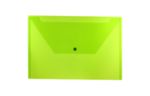 9 3/4 x 14 1/2 Plastic Envelopes with Snap Closure (Pack of 12) Lime Green