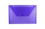 9 3/4 x 14 1/2 Plastic Envelopes with Snap Closure (Pack of 12) Purple