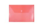 9 3/4 x 14 1/2 Plastic Envelopes with Hook & Loop Closure (Pack of 12) Red