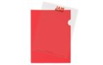 Letter Plastic Sleeves (Pack of 5) Light Red