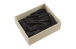 Medium 1 1/8 Inch Wood Clip Clothespins (Pack of 50) Black
