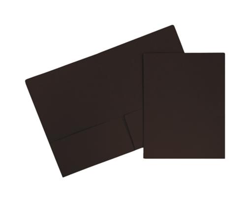 Two Pocket Matte Cardstock Presentation Folder (Pack of 6) Chocolate Brown