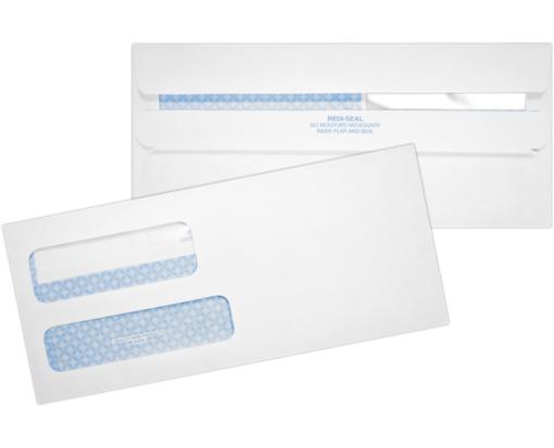 QUALITY PARK™ #9 Double Window Envelope w/REDI-SEAL™ (8 13/16 x 3 7/8) 24lb. White w/ Security Tint