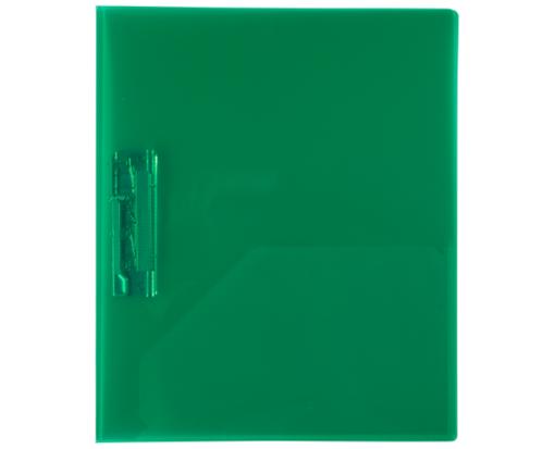 One Pocket Plastic Presentation Folders (Pack of 6) Green