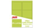 3 1/3 x 4 Rectangle Label (Pack of 120) Ultra Lime Green