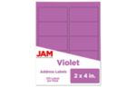 2 x 4 Rectangle Label (Pack of 120) Violet