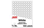 3/4 Inch Circle Label (Pack of 108) White