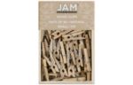 Small 7/8 Inch Wood Clips (Pack of 50) Brown