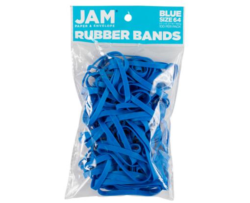 Durable Rubber Bands - Size 64 Multi-Purpose (Pack of 100) Blue