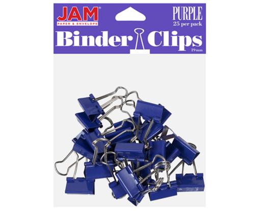 Small Binder Clips (Pack of 25) Purple