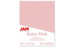 8 1/2 x 11 Full Page Label (Pack of 10) Baby Pink