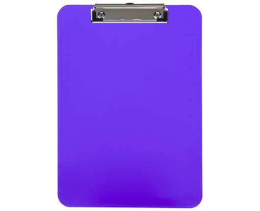 9 x 12 1/2 Letter Size Plastic Clipboard Purple