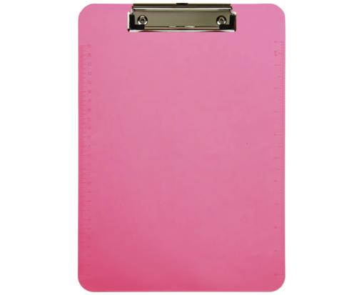 9 x 12 1/2 Letter Size Plastic Clipboard Pink