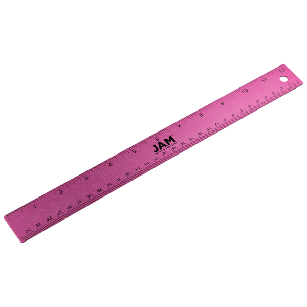 Easy Read Ruler 12 Pink Stainless Steel 