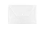 9 3/4 x 14 1/2 Plastic Envelopes with Snap Closure (Pack of 6) Clear