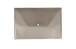 9 3/4 x 14 1/2 Plastic Envelopes with Snap Closure (Pack of 12) Smoke Gray