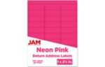 1 x 2 5/8 Rectangle Return Address Label (Pack of 120) Neon Pink