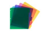 11 1/2 x 1/10 x 9 3/4 Plastic Index 5-Tab Dividers (Pack of 5)
