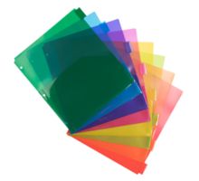 9 3/4 x 11 1/2 Plastic Index 8-Tab Dividers w/ Double Pockets (Pack of 8)