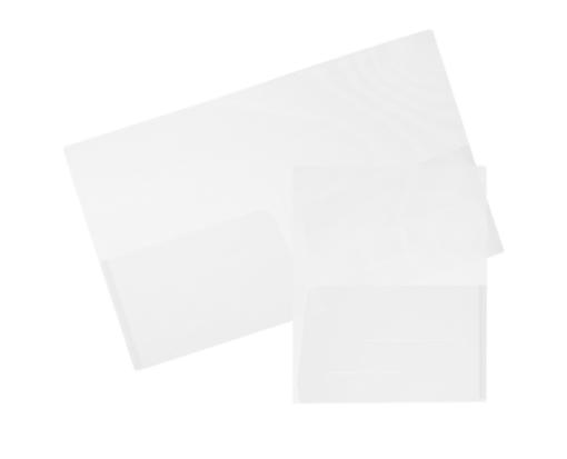 Two Pocket Regular Weight Plastic Presentation Folders (Pack of 6) Clear