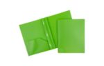 Two Pocket Heavy Duty Plastic Presentation Folders (Pack of 6) Lime Green