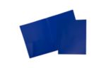 Two Pocket Plastic Glitter Folders (Pack of 6) Blue