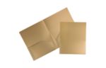 Two Pocket Plastic Glitter Folders (Pack of 6) Gold
