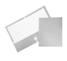 Two Pocket 3 Hole Punch Glossy Presentation Folders (Pack of 6)