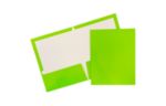 Two Pocket Matte Cardstock Presentation Folder (Pack of 6) Lime Green